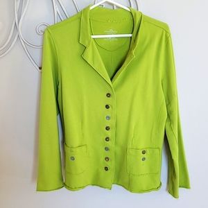 Lime Green Soft Knit Blazer